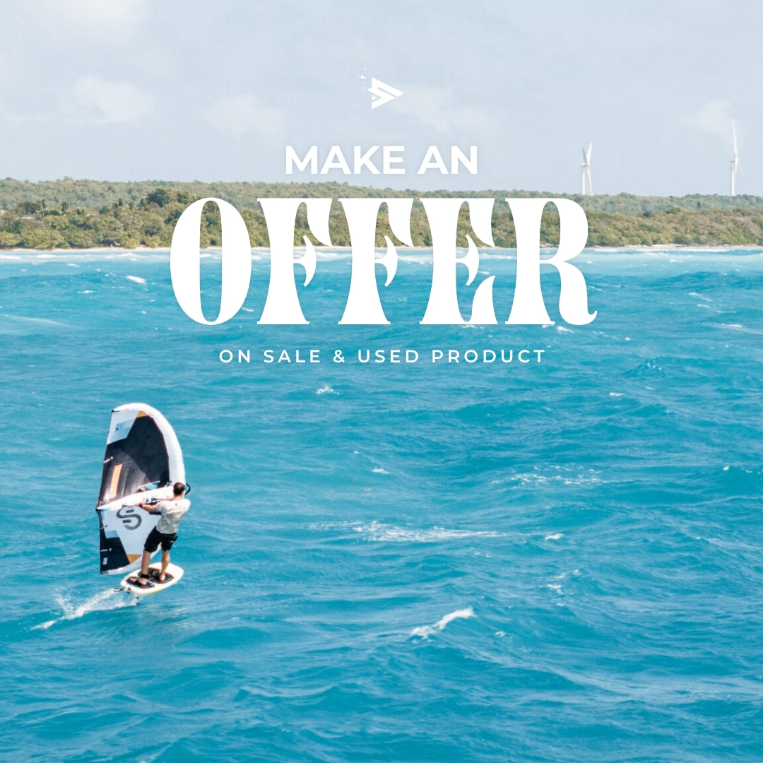 Make and Offer on any sale and used kiteboarding or wingfoil equipment.