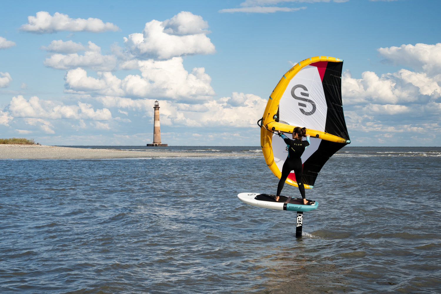 Wing Session - Wingfoil Lesson - Session Sports - Charleston, SC - Windproof Photography - Morris Island - Eleveight Wing - Delta Foil