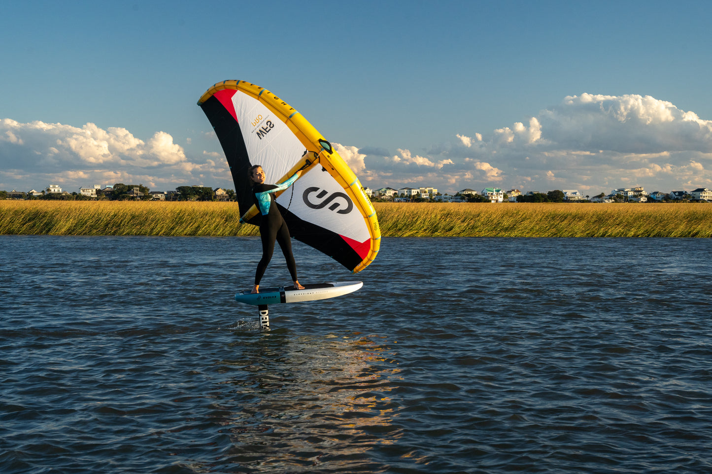 Wingfoil Session - Wingfoil Lesson - Session Sports - Charleston, SC - Windproof Photography - Marsh