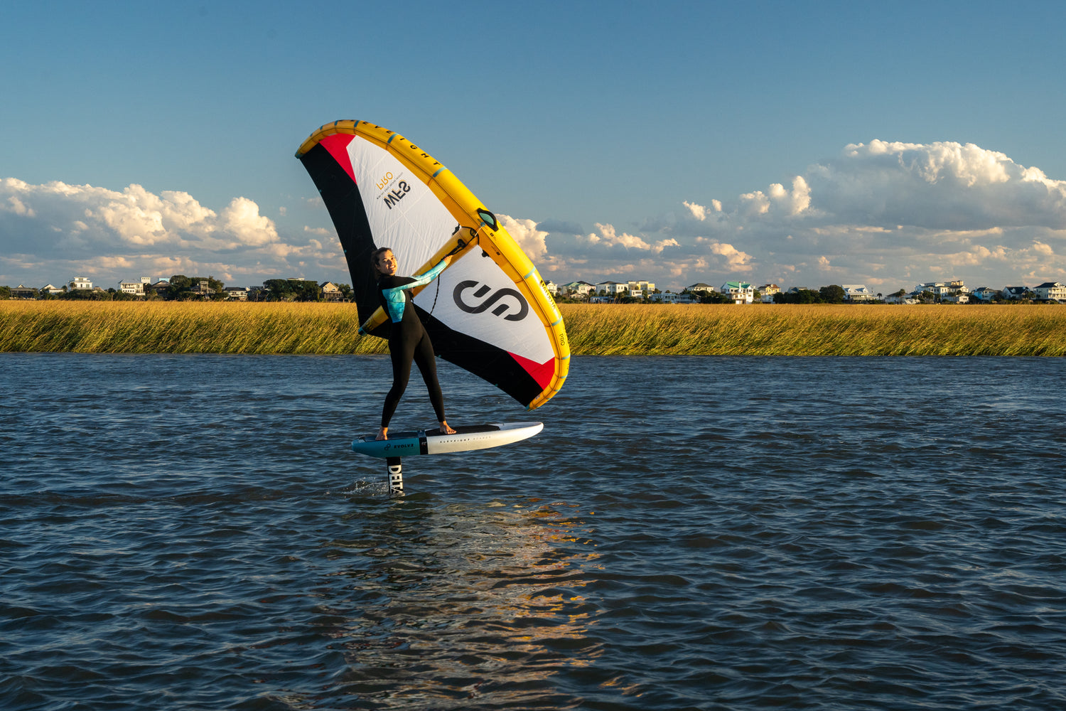 Wingfoil Session - Wingfoil Lesson - Session Sports - Charleston, SC - Windproof Photography - Marsh