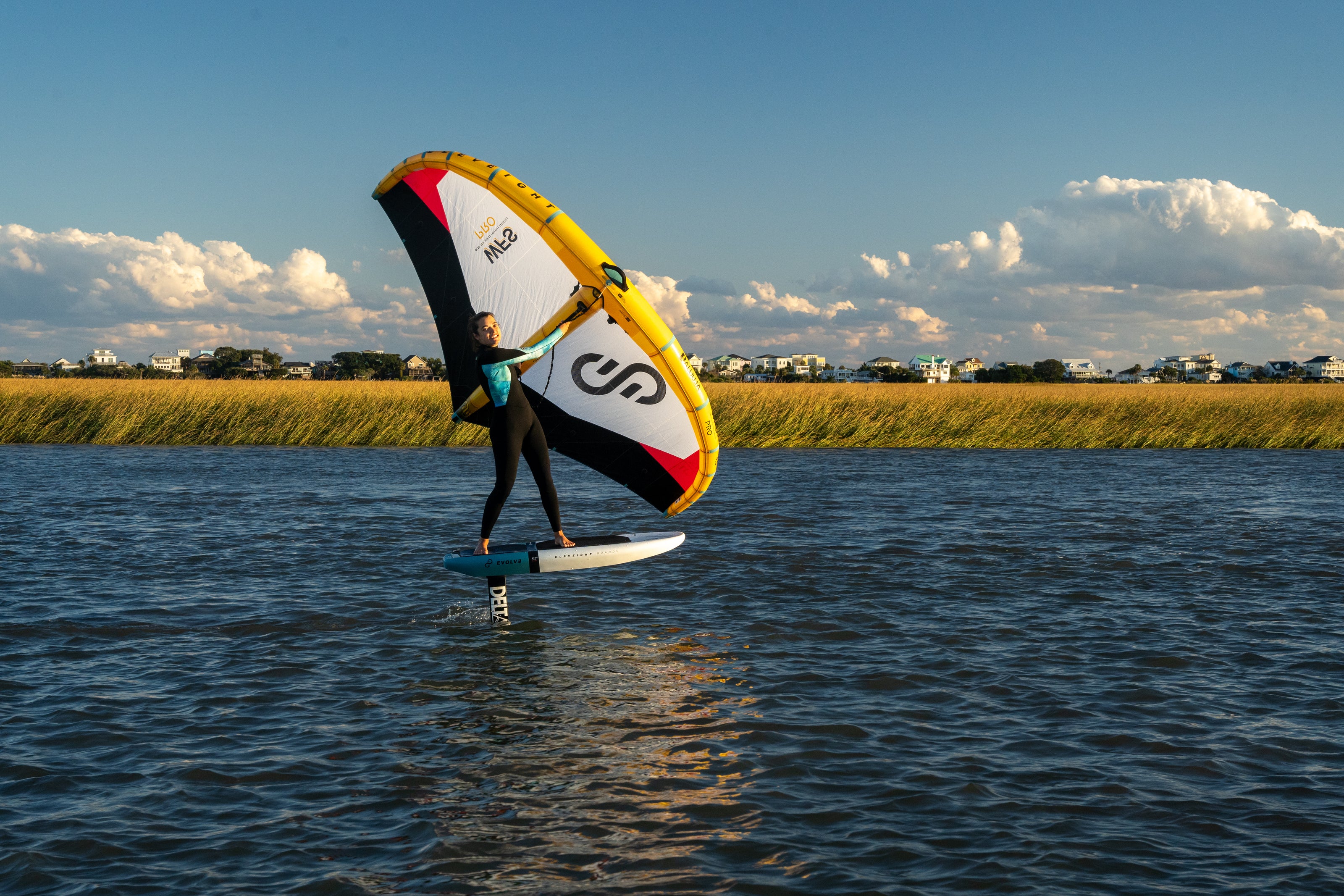 Wingfoil Session - Wingfoil Lesson - Session Sports - Charleston, SC - Windproof Photography - Marsh