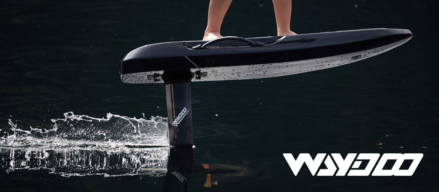 Waydoo Flyer Evo Master Efoil Banner Image with Waydoo Efoil Logo