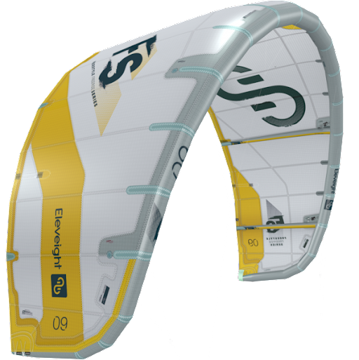 2022 Eleveight FS V5 Freestyle Kiteboarding Kite. -Light Grey