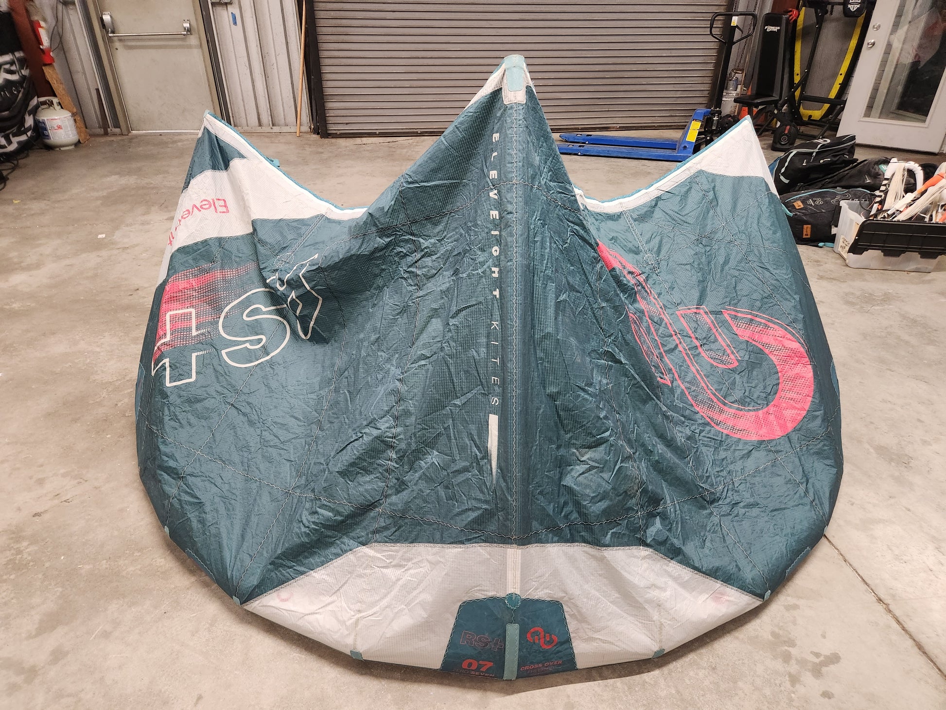 Used 2023 Eleveight RS+ V1 7m Kiteboarding Kite - Front