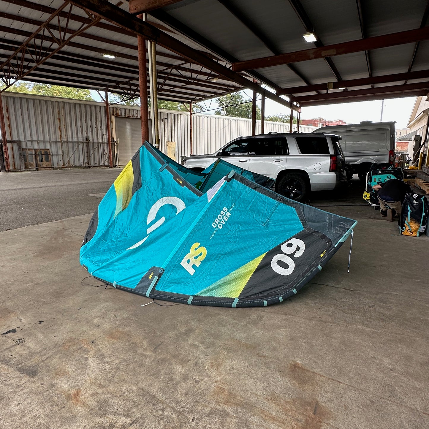 USED 2024 Eleveight RS V7 9m Kiteboarding Kite - Teal