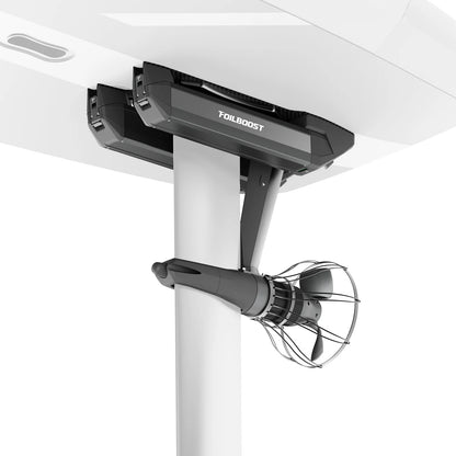 Waydoo FoilBoost electric hydrofoil assist kit mounted on foil mast