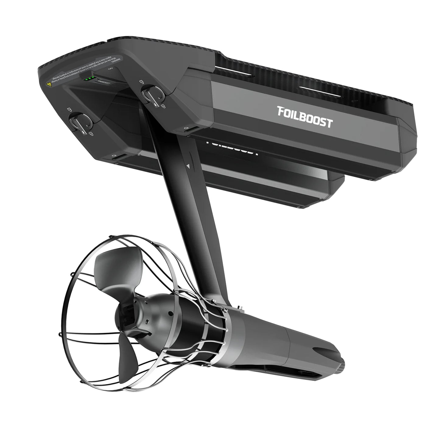Waydoo FoilBoost electric hydrofoil assist kit installed on mast