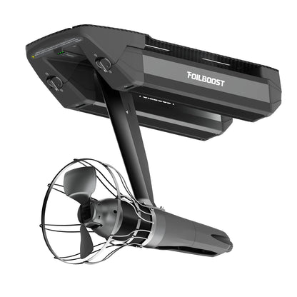 Waydoo FoilBoost electric hydrofoil assist kit installed on mast