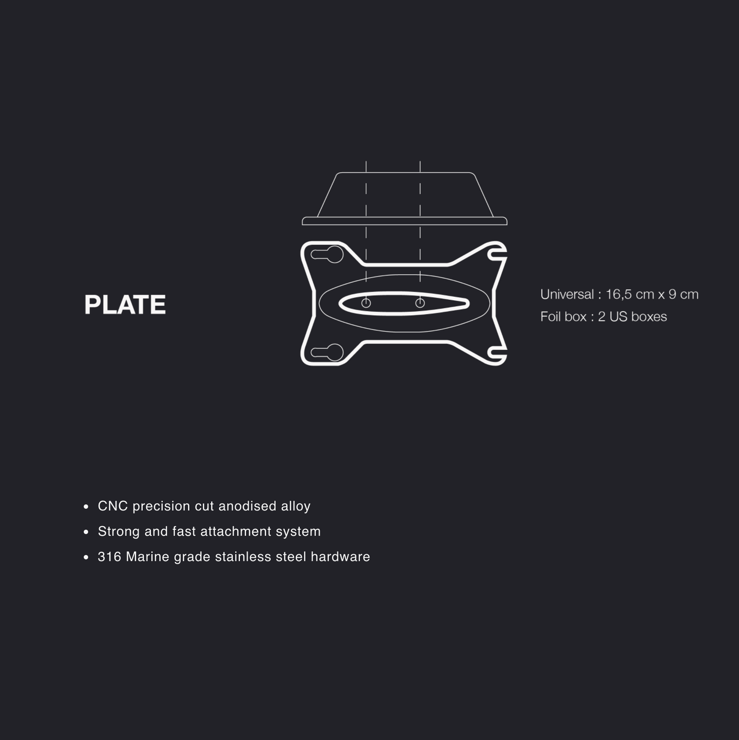 2022 Eleveight HXS Hydrofoil Plate