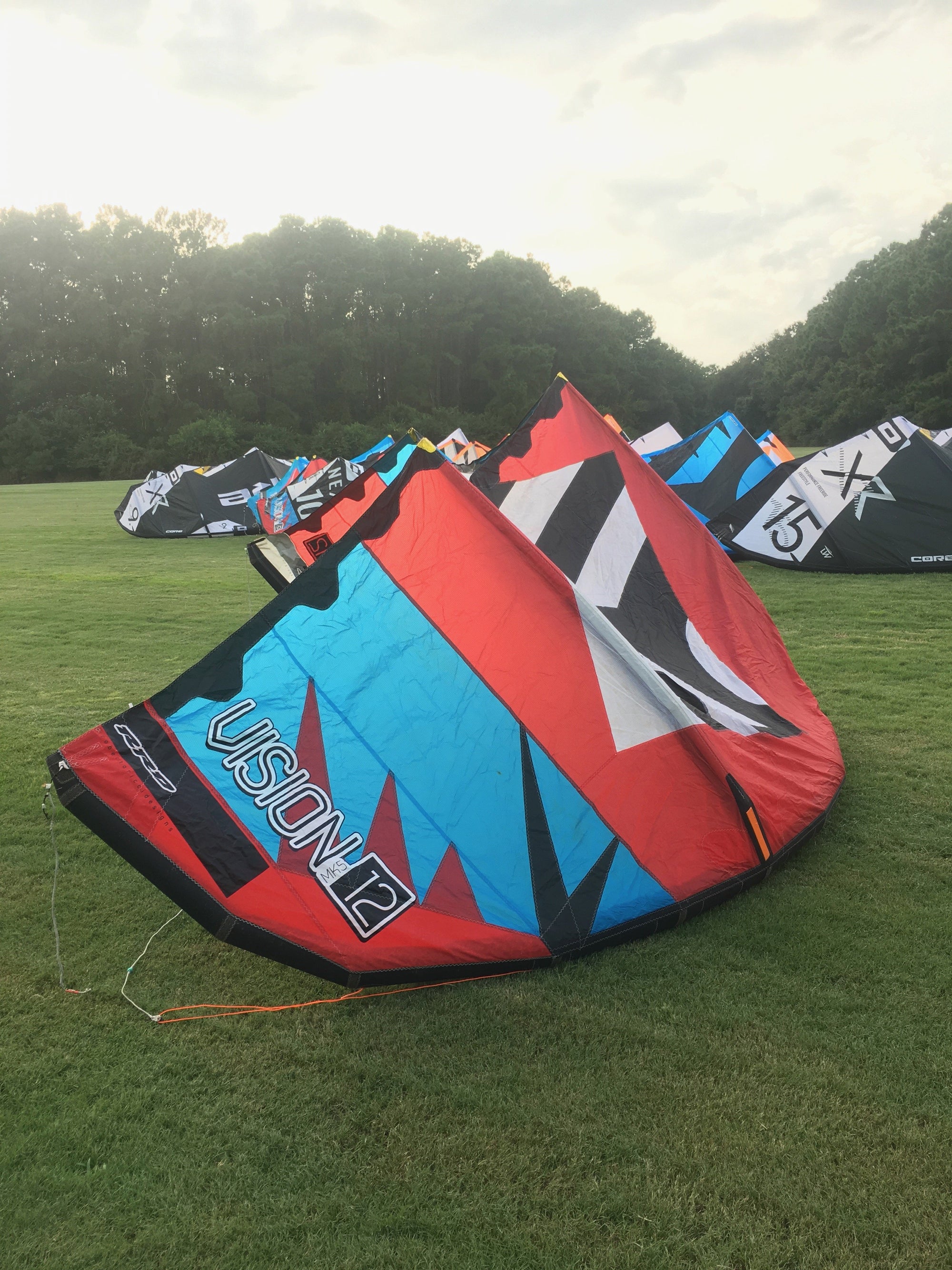 Used RRD Vision MK5 12.0 Kite - Cyan/Red Front
